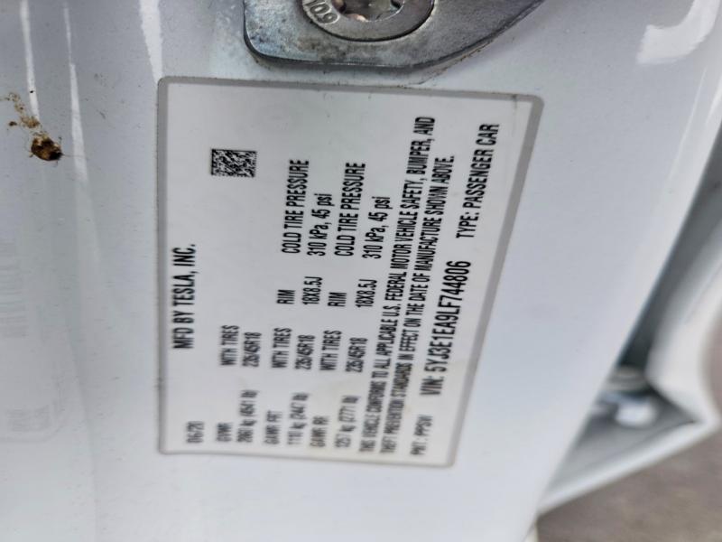 Продажа на аукционе авто 2020 Tesla Model 3, vin: 5YJ3E1EA9LF744806, номер лота: 48331766