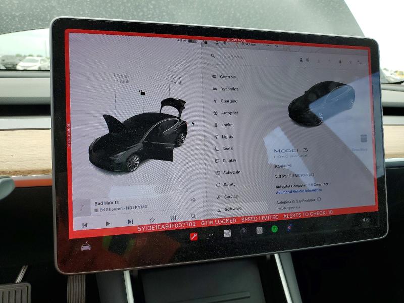 Aukcja sprzedaży 2018 Tesla Model 3, vin: 5YJ3E1EA9JF007702, numer aukcji: 48168196