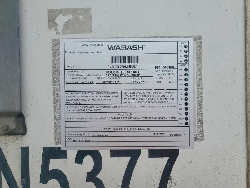Aukcja sprzedaży 2010 Wabash Dvchpc, vin: 1JJV532D7AL348667, numer aukcji: 45784926