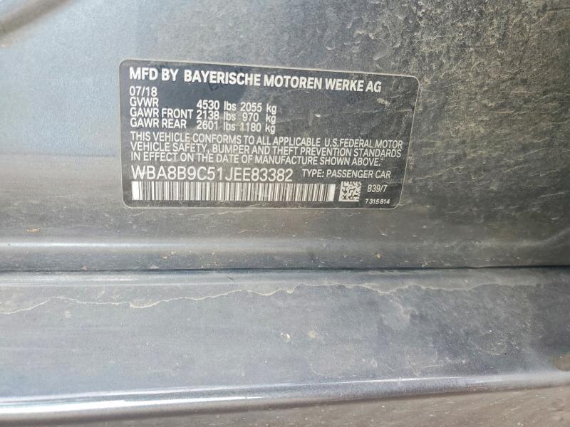 41713306 :رقم المزاد ، WBA8B9C51JEE83382 vin ، 2018 Bmw 330 مزاد بيع