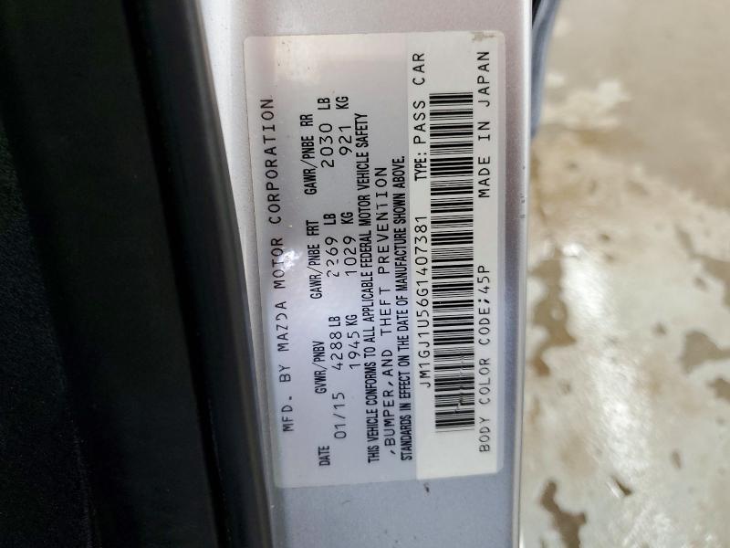 79976185 :رقم المزاد ، JM1GJ1U56G1407381 vin ، 2016 Mazda 6 مزاد بيع