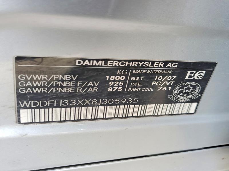 Продажа на аукционе авто 2008 Mercedes Benz B200, vin: WDDFH33XX8J305935, номер лота: 45626776