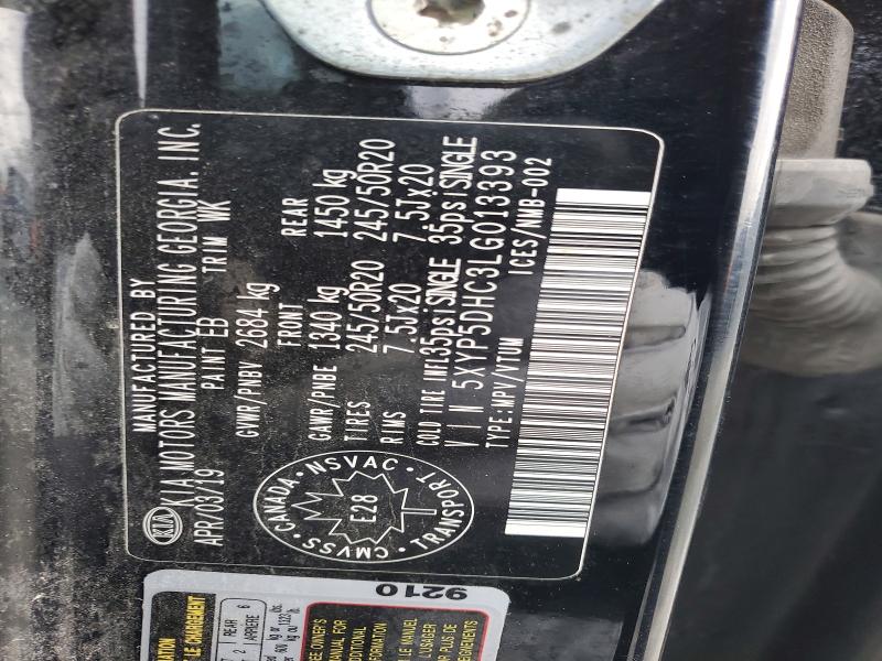 Aukcja sprzedaży 2020 Kia Telluride, vin: 5XYP5DHC3LG013393, numer aukcji: 46822176