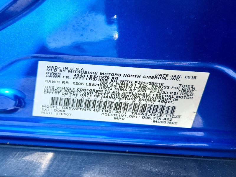 Продаж на аукціоні авто 2015 Mitsubishi Outlander Sport, vin: 4A4AP3AU7FE023511, номер лоту: 47198756