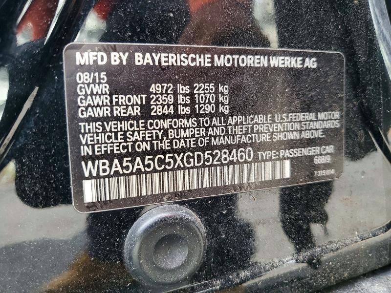 Продаж на аукціоні авто 2016 Bmw 528, vin: WBA5A5C5XGD528460, номер лоту: 45696816