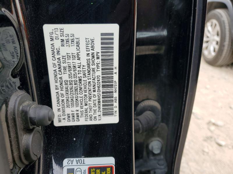 46828716 :رقم المزاد ، 2HKRM4H51DH632470 vin ، 2013 Honda Cr -v مزاد بيع