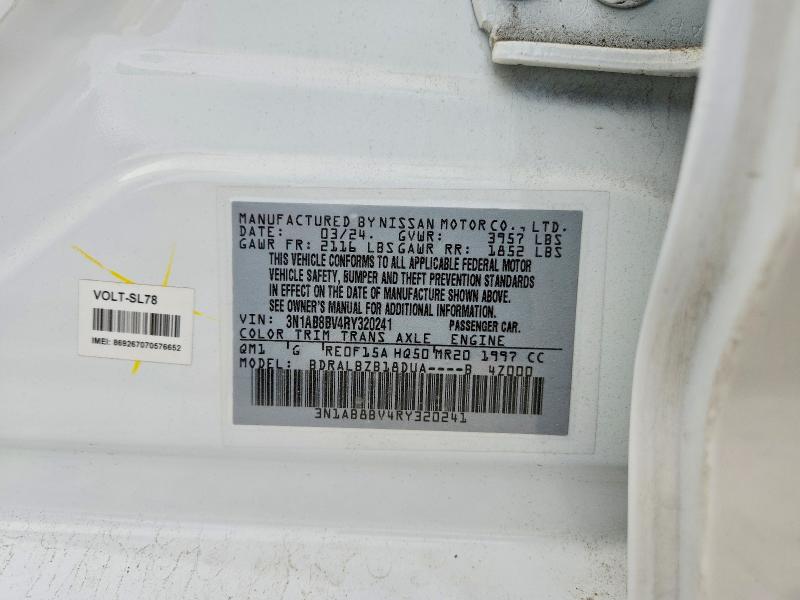 2024 Nissan Sentra მანქანა იყიდება აუქციონზე, vin: 3N1AB8BV4RY320241, აუქციონის ნომერი: 45756386
