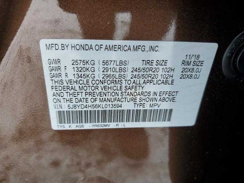 Продажа на аукционе авто 2019 Acura Mdx, vin: 5J8YD4H56KL013594, номер лота: 79060275