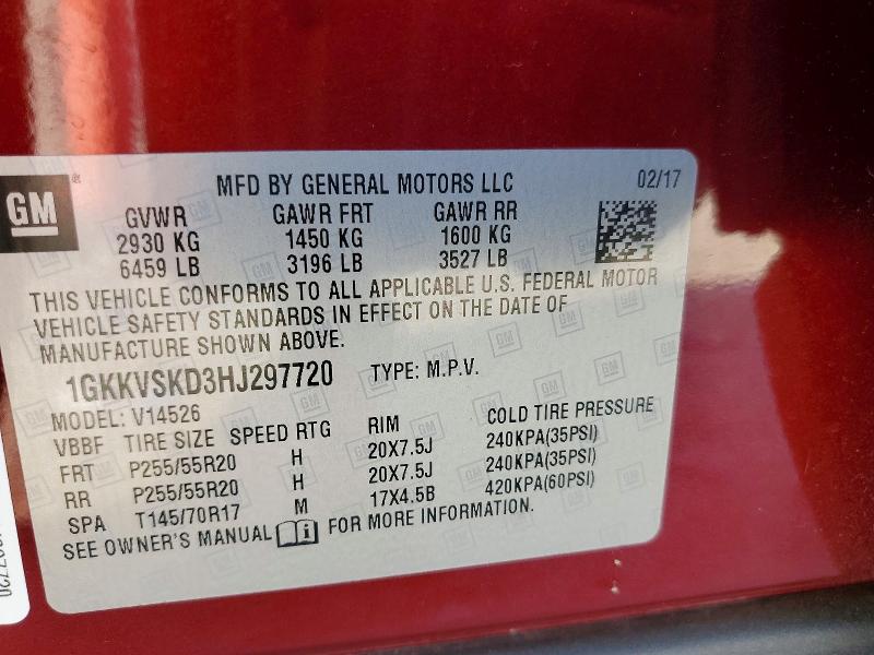 Продажа на аукционе авто 2017 Gmc Acadia Limited, vin: 1GKKVSKD3HJ297720, номер лота: 47780266