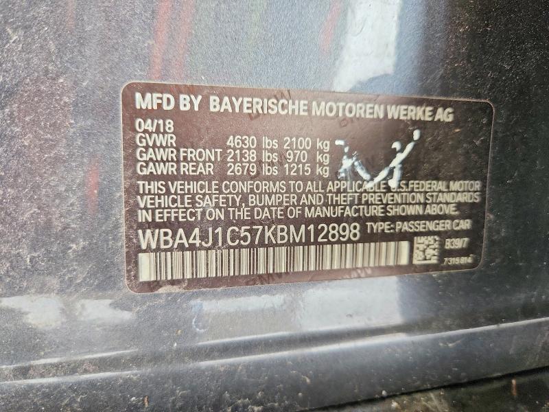 Продажа на аукционе авто 2019 Bmw 430i, vin: WBA4J1C57KBM12898, номер лота: 46235036