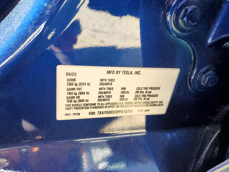 Продаж на аукціоні авто 2023 Tesla Model Y, vin: 7SAYGDEE3PF810764, номер лоту: 79488765