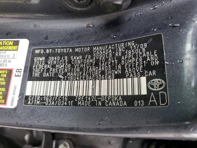 79991565 :رقم المزاد ، 2T1BU4EE9AC306680 vin ، 2010 Toyota Corolla مزاد بيع