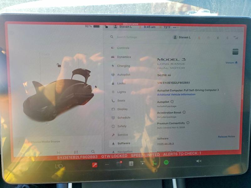 Продаж на аукціоні авто 2020 Tesla Model 3, vin: 5YJ3E1EB2LF802893, номер лоту: 46731106