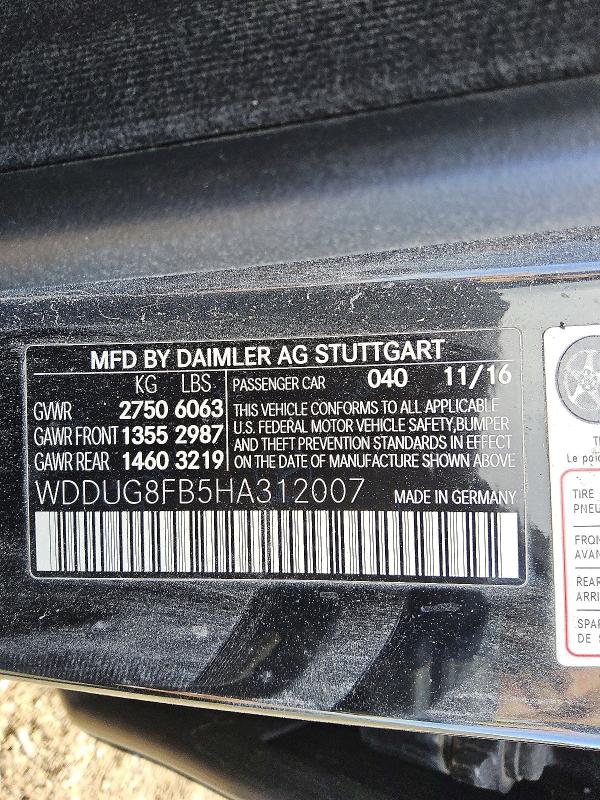 Продажа на аукционе авто 2017 Mercedes-benz S, vin: WDDUG8FB5HA312007, номер лота: 46569306
