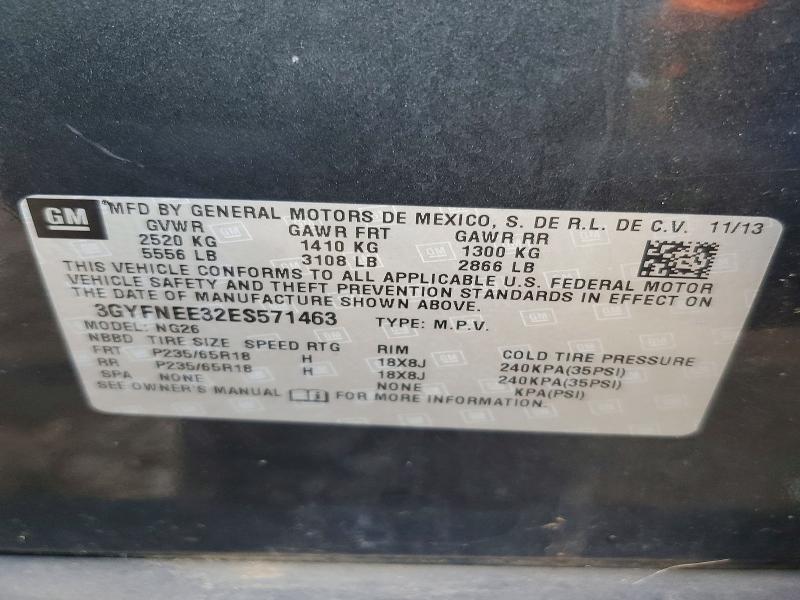 Aukcja sprzedaży 2014 Cadillac Srx, vin: 3GYFNEE32ES571463, numer aukcji: 46396526