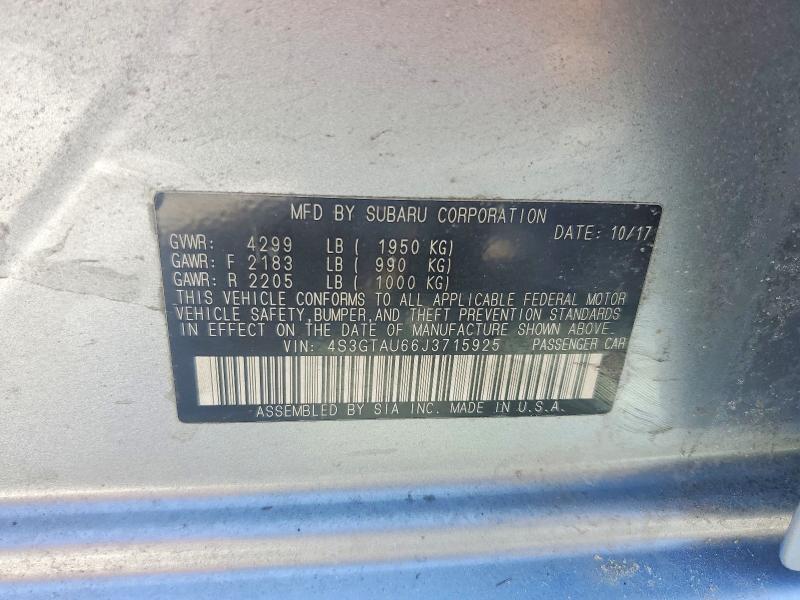 Продажа на аукционе авто 2018 Subaru Impreza, vin: 4S3GTAU66J3715925, номер лота: 79071015
