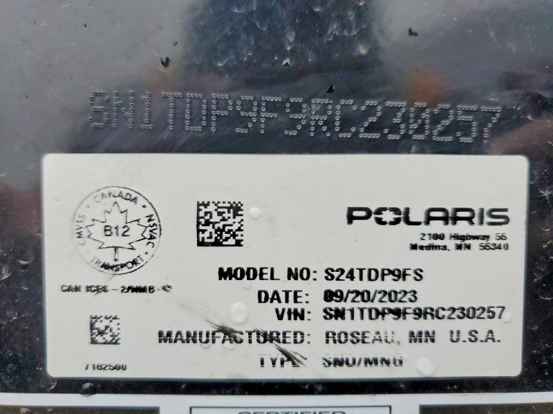 Aukcja sprzedaży 2024 Polaris Indy, vin: SN1TDP9F9RC230257, numer aukcji: 46445586