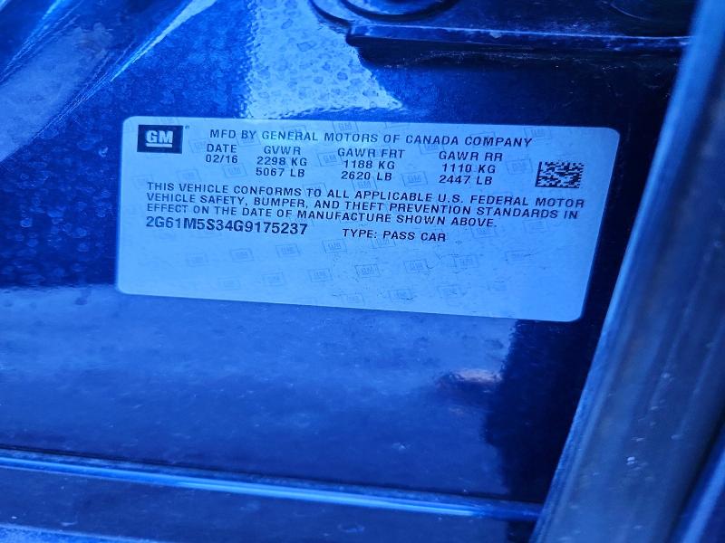 Aukcja sprzedaży 2016 Cadillac Xts, vin: 2G61M5S34G9175237, numer aukcji: 47028046