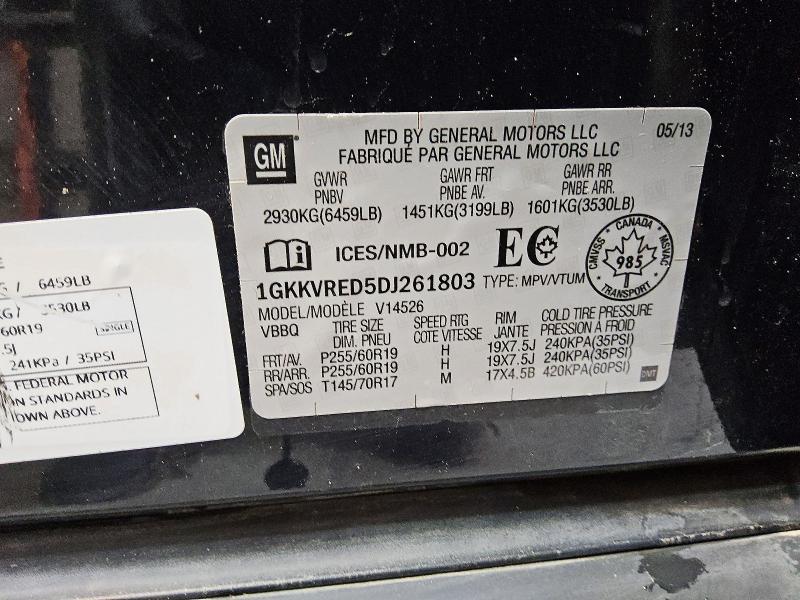 77243745 :رقم المزاد ، 1GKKVRED5DJ261803 vin ، 2013 Gmc Acadia مزاد بيع