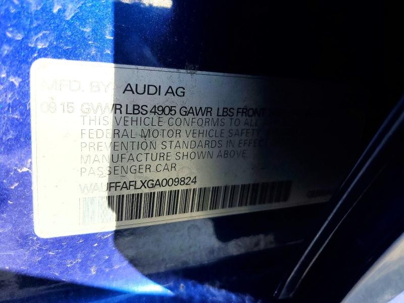 Продажа на аукционе авто 2016 Audi A4, vin: WAUFFAFLXGA009824, номер лота: 79478915