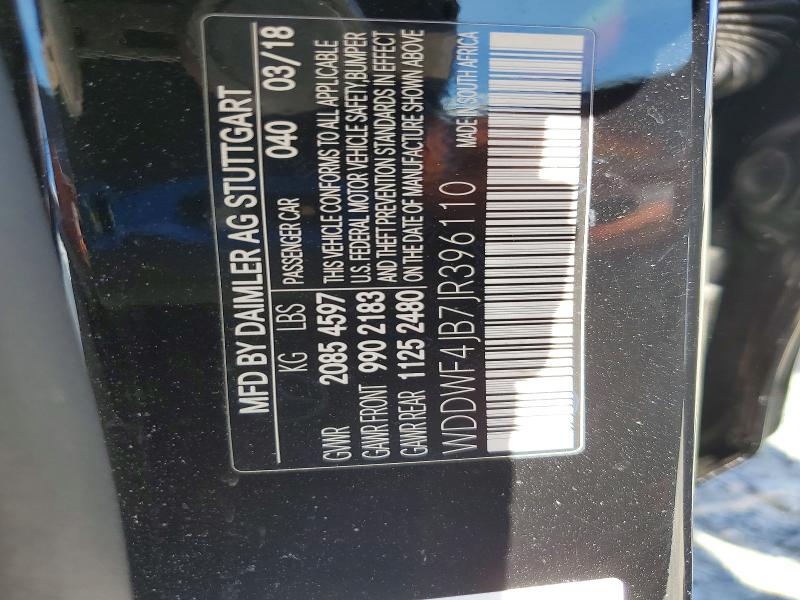 Продажа на аукционе авто 2018 Mercedes-benz C, vin: WDDWF4JB7JR396110, номер лота: 47283756