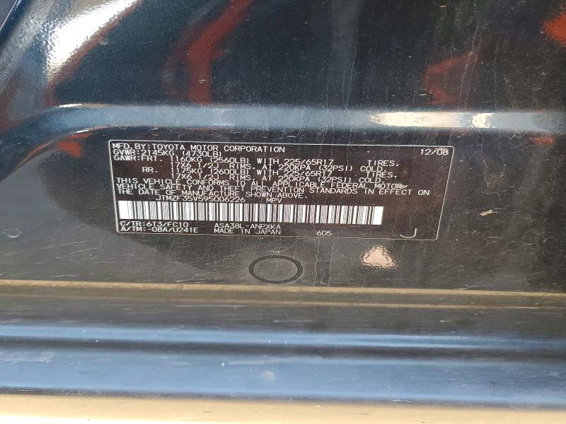 Продаж на аукціоні авто 2009 Toyota Rav4, vin: JTMZF35V595006226, номер лоту: 79983035