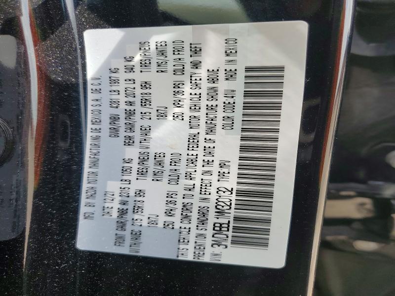 46889876 :رقم المزاد ، 3MVDMBBL1MM320132 vin ، 2021 Mazda Cx-30 مزاد بيع
