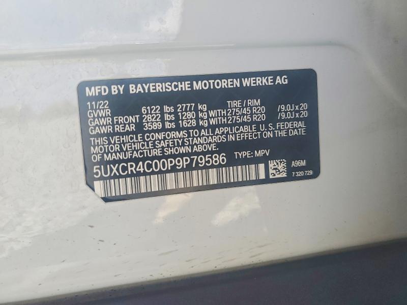 Продажа на аукционе авто 2023 Bmw X5, vin: 5UXCR4C00P9P79586, номер лота: 79569085