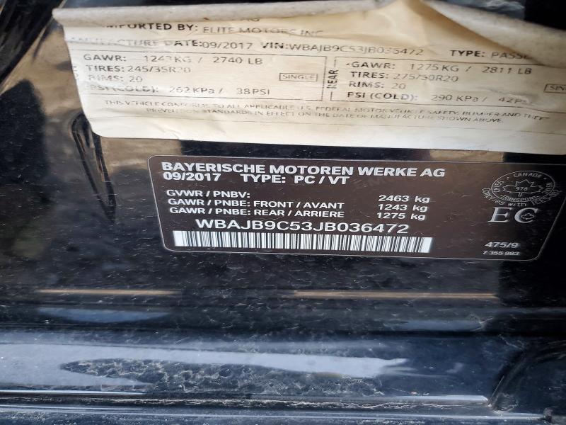 Aukcja sprzedaży 2018 Bmw M550xi, vin: WBAJB9C53JB036472, numer aukcji: 45552326