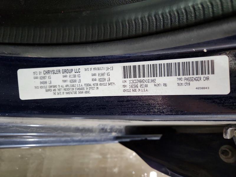 46387516 :رقم المزاد ، 1C3CDZAB0EN161002 vin ، 2014 Dodge Avenger مزاد بيع