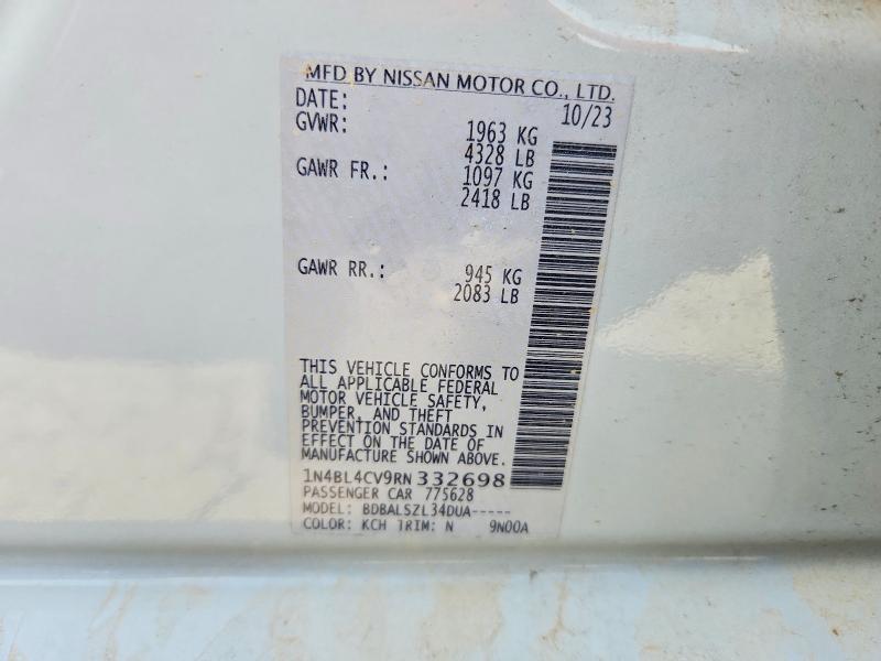65346795 :رقم المزاد ، 1N4BL4CV9RN332698 vin ، 2024 Nissan Altima مزاد بيع