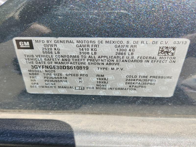 Aukcja sprzedaży 2013 Cadillac Srx, vin: 3GYFNGE30DS610819, numer aukcji: 45881646