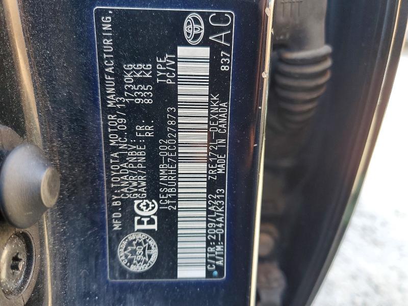 Продаж на аукціоні авто 2014 Toyota Corolla, vin: 2T1BURHE7EC027873, номер лоту: 47526256