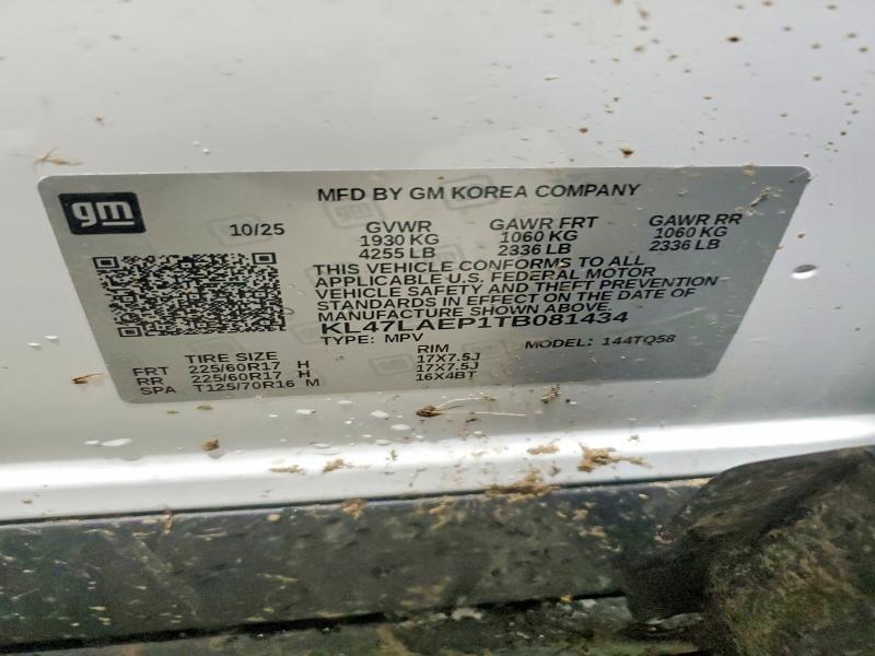 Aukcja sprzedaży 2026 Buick Envista, vin: KL47LAEP1TB081434, numer aukcji: 51187506