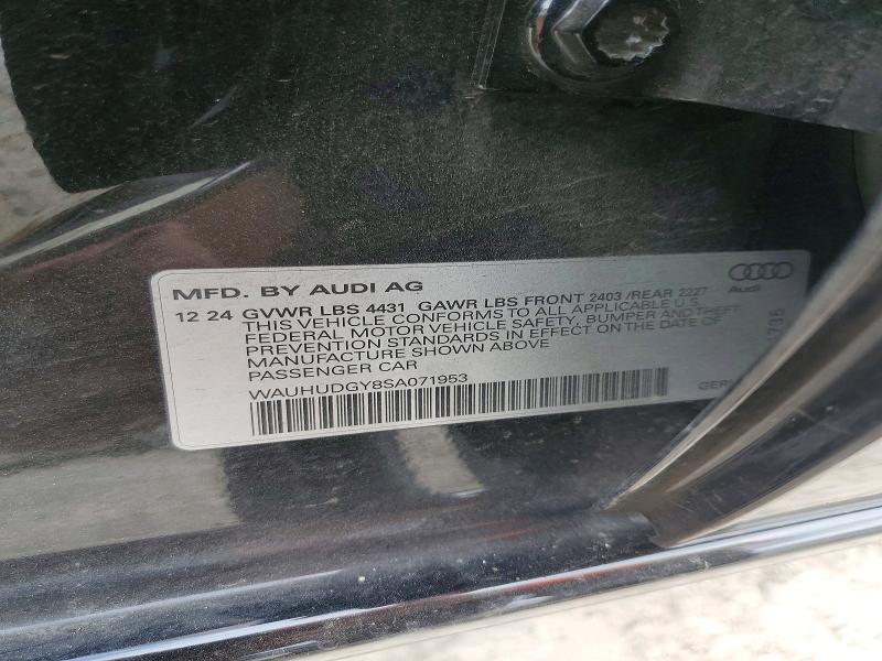 2025 Audi A3 მანქანა იყიდება აუქციონზე, vin: WAUHUDGY8SA071953, აუქციონის ნომერი: 47951166