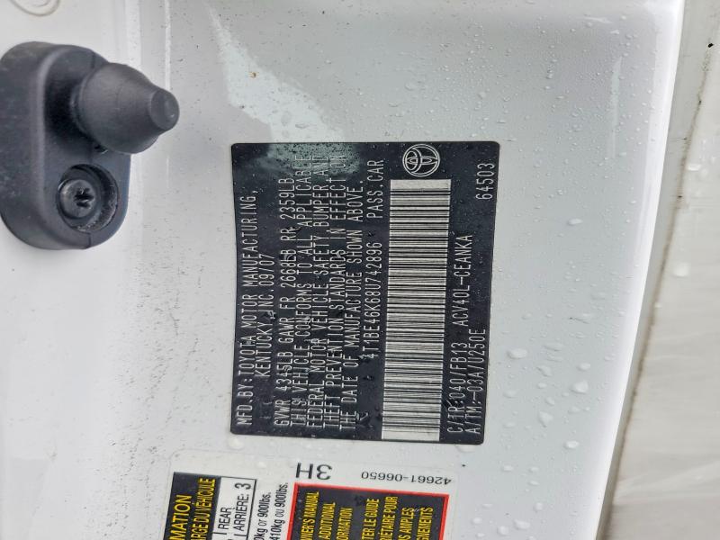 2008 Toyota Camry მანქანა იყიდება აუქციონზე, vin: 4T1BE46K68U742896, აუქციონის ნომერი: 46119016
