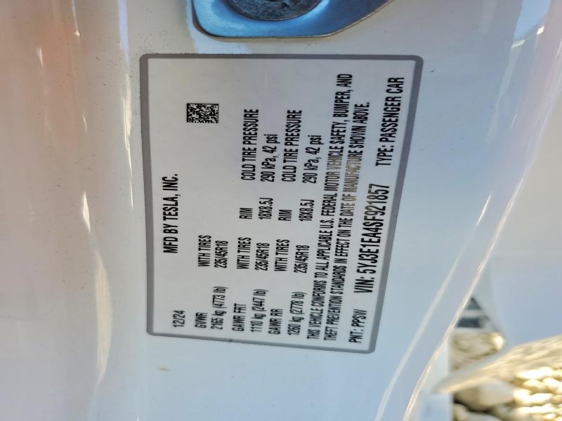 Продаж на аукціоні авто 2025 Tesla Model 3, vin: 5YJ3E1EA4SF921857, номер лоту: 79656765