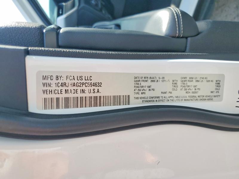 2023 Jeep Grand Cherokee მანქანა იყიდება აუქციონზე, vin: 1C4RJHAG2PC594632, აუქციონის ნომერი: 46938086