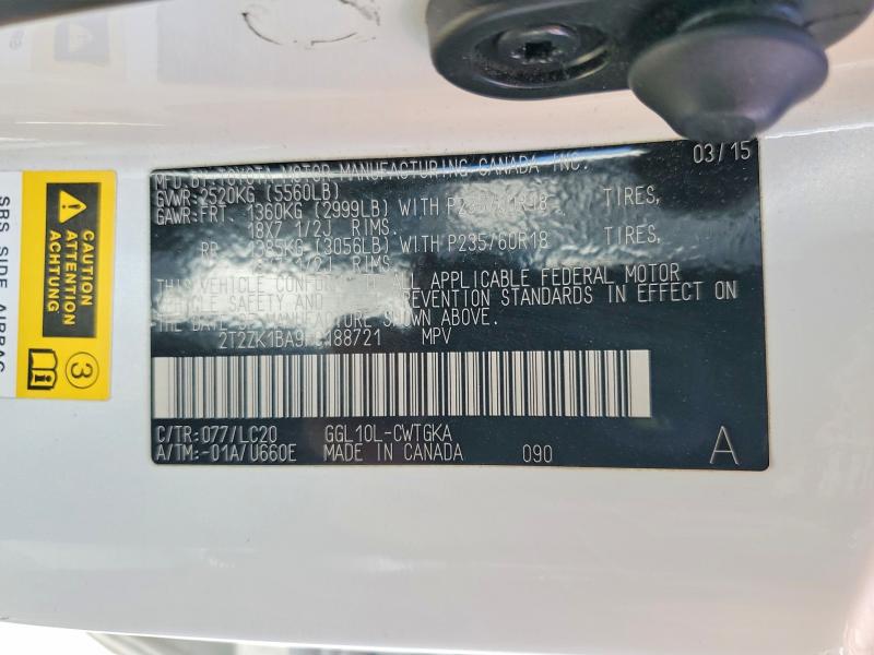 Продажа на аукционе авто 2015 Lexus Rx 350, vin: 2T2ZK1BA9FC188721, номер лота: 45892456