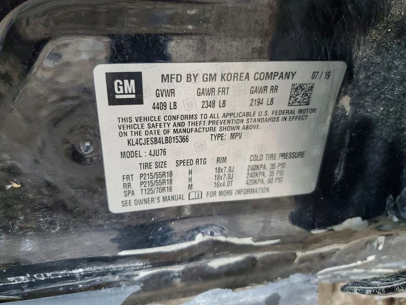 Aukcja sprzedaży 2020 Buick Encore, vin: KL4CJESB4LB015366, numer aukcji: 41905566
