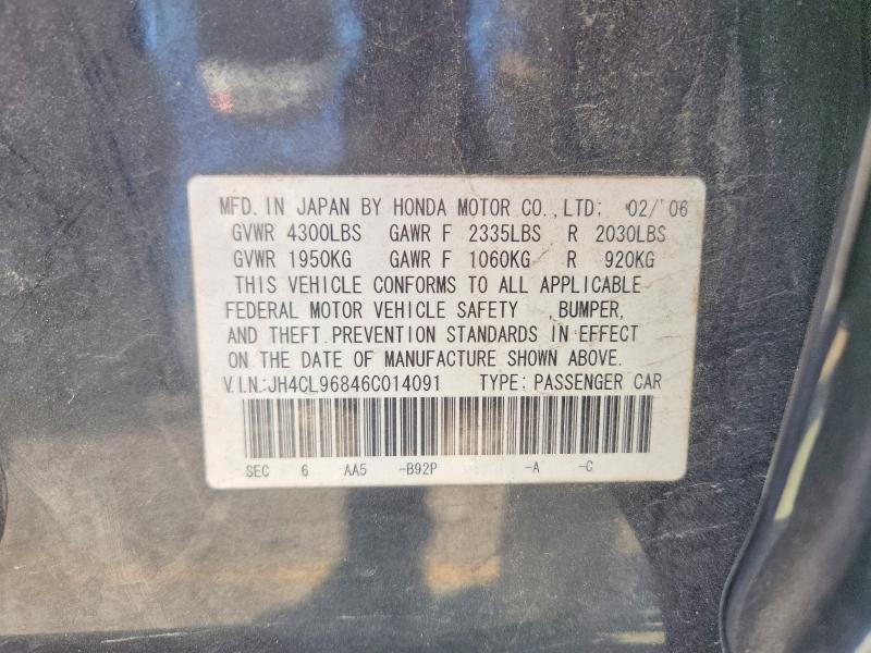Aukcja sprzedaży 2006 Acura Tsx, vin: JH4CL96846C014091, numer aukcji: 46870136