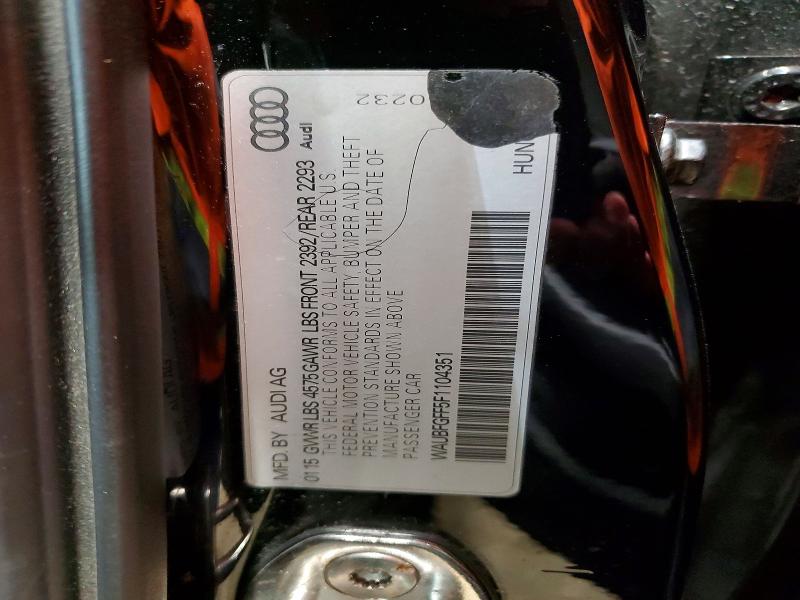 2015 Audi A3 მანქანა იყიდება აუქციონზე, vin: WAUBFGFF5F1104351, აუქციონის ნომერი: 46098056