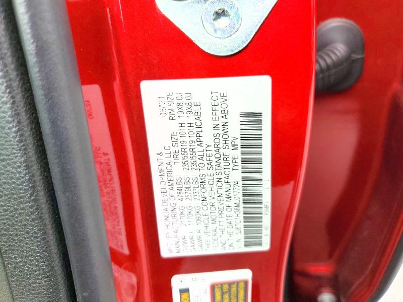 46398746 :رقم المزاد ، 5J8TC1H36ML017724 vin ، 2021 Acura Rdx مزاد بيع
