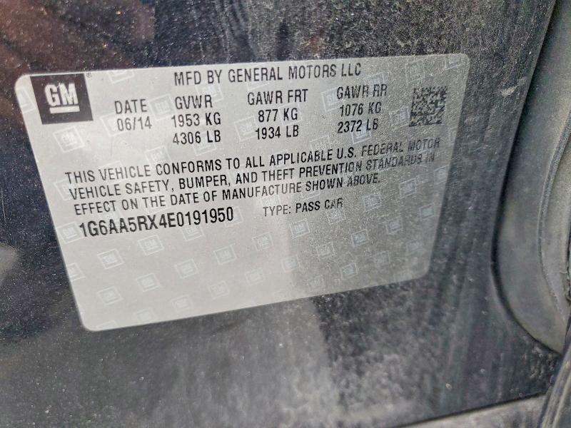 Продажа на аукционе авто 2014 Cadillac Ats, vin: 1G6AA5RX4E0191950, номер лота: 45510076