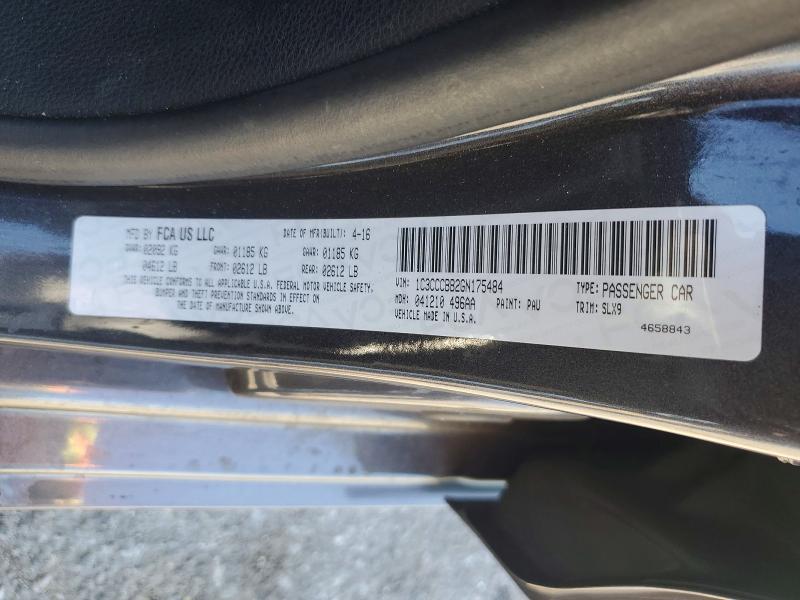 Aukcja sprzedaży 2016 Chrysler 200, vin: 1C3CCCBB2GN175484, numer aukcji: 45889976