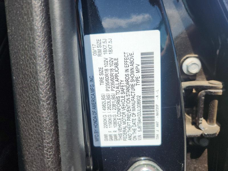 48172316 :رقم المزاد ، 5J8TB4H33JL008902 vin ، 2018 Acura Rdx مزاد بيع