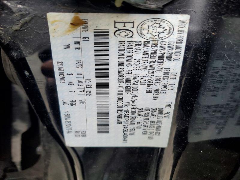 2016 Ford Focus მანქანა იყიდება აუქციონზე, vin: 1FADP3F24GL400441, აუქციონის ნომერი: 47336186