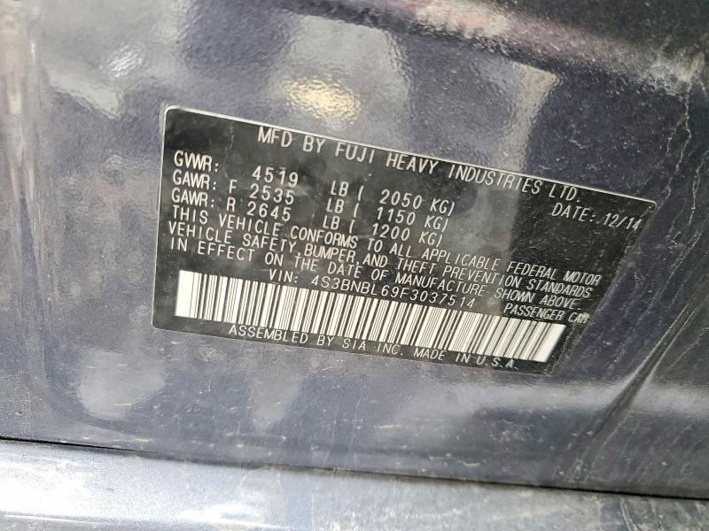 41585546 :رقم المزاد ، 4S3BNBL69F3037514 vin ، 2015 Subaru Legacy مزاد بيع