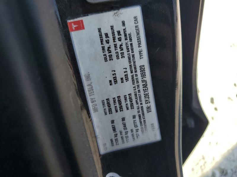 Продажа на аукционе авто 2018 Tesla Model 3, vin: 5YJ3E1EA8JF165920, номер лота: 47363036
