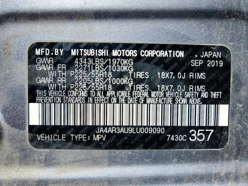 Продаж на аукціоні авто 2020 Mitsubishi Outlander Sport, vin: JA4AR3AU9LU009090, номер лоту: 79931325